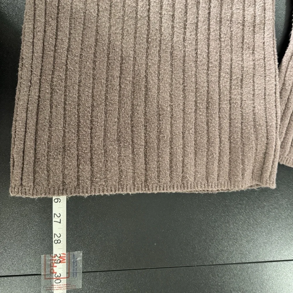 Free People Brown Ribbed Turtleneck Mini Dress - Picture 11 of 15